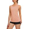 imageTACVASEN Womens UPF 80 Workout Tank Top Sleeveless Quick Dry Sun Protection Hiking Athletic Gym Yoga Running ShirtsApricot