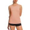 imageTACVASEN Womens UPF 80 Workout Tank Top Sleeveless Quick Dry Sun Protection Hiking Athletic Gym Yoga Running ShirtsApricot