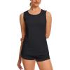 imageTACVASEN Womens UPF 80 Workout Tank Top Sleeveless Quick Dry Sun Protection Hiking Athletic Gym Yoga Running ShirtsBlack