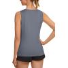 imageTACVASEN Womens UPF 80 Workout Tank Top Sleeveless Quick Dry Sun Protection Hiking Athletic Gym Yoga Running ShirtsDark Grey