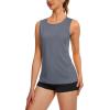 imageTACVASEN Womens UPF 80 Workout Tank Top Sleeveless Quick Dry Sun Protection Hiking Athletic Gym Yoga Running ShirtsDark Grey