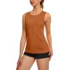 imageTACVASEN Womens UPF 80 Workout Tank Top Sleeveless Quick Dry Sun Protection Hiking Athletic Gym Yoga Running ShirtsDark Orange