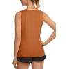 imageTACVASEN Womens UPF 80 Workout Tank Top Sleeveless Quick Dry Sun Protection Hiking Athletic Gym Yoga Running ShirtsDark Orange