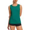 imageTACVASEN Womens UPF 80 Workout Tank Top Sleeveless Quick Dry Sun Protection Hiking Athletic Gym Yoga Running ShirtsEgreen