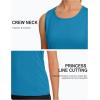 imageTACVASEN Womens UPF 80 Workout Tank Top Sleeveless Quick Dry Sun Protection Hiking Athletic Gym Yoga Running ShirtsGreen Blue