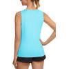imageTACVASEN Womens UPF 80 Workout Tank Top Sleeveless Quick Dry Sun Protection Hiking Athletic Gym Yoga Running ShirtsLight Lake Blue
