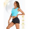 imageTACVASEN Womens UPF 80 Workout Tank Top Sleeveless Quick Dry Sun Protection Hiking Athletic Gym Yoga Running ShirtsLight Lake Blue