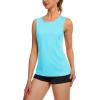 imageTACVASEN Womens UPF 80 Workout Tank Top Sleeveless Quick Dry Sun Protection Hiking Athletic Gym Yoga Running ShirtsLight Lake Blue