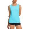 imageTACVASEN Womens UPF 80 Workout Tank Top Sleeveless Quick Dry Sun Protection Hiking Athletic Gym Yoga Running ShirtsLight Lake Blue