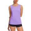 imageTACVASEN Womens UPF 80 Workout Tank Top Sleeveless Quick Dry Sun Protection Hiking Athletic Gym Yoga Running ShirtsLight Purple