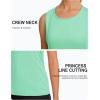 imageTACVASEN Womens UPF 80 Workout Tank Top Sleeveless Quick Dry Sun Protection Hiking Athletic Gym Yoga Running ShirtsMint Green