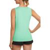 imageTACVASEN Womens UPF 80 Workout Tank Top Sleeveless Quick Dry Sun Protection Hiking Athletic Gym Yoga Running ShirtsMint Green