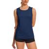 imageTACVASEN Womens UPF 80 Workout Tank Top Sleeveless Quick Dry Sun Protection Hiking Athletic Gym Yoga Running ShirtsNavy