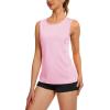 imageTACVASEN Womens UPF 80 Workout Tank Top Sleeveless Quick Dry Sun Protection Hiking Athletic Gym Yoga Running ShirtsPink