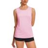 imageTACVASEN Womens UPF 80 Workout Tank Top Sleeveless Quick Dry Sun Protection Hiking Athletic Gym Yoga Running ShirtsPink