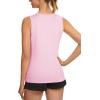imageTACVASEN Womens UPF 80 Workout Tank Top Sleeveless Quick Dry Sun Protection Hiking Athletic Gym Yoga Running ShirtsPink