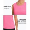 imageTACVASEN Womens UPF 80 Workout Tank Top Sleeveless Quick Dry Sun Protection Hiking Athletic Gym Yoga Running ShirtsRose Red