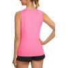 imageTACVASEN Womens UPF 80 Workout Tank Top Sleeveless Quick Dry Sun Protection Hiking Athletic Gym Yoga Running ShirtsRose Red