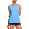 imageTACVASEN Womens UPF 80 Workout Tank Top Sleeveless Quick Dry Sun Protection Hiking Athletic Gym Yoga Running ShirtsWaterfall Blue