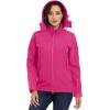 imageTACVASEN Womens Winter Thick Jackets Windproof Snow Ski Snowboard Shell JacketRose Red