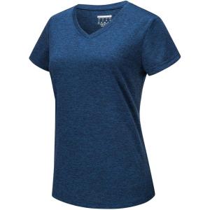 imageTACVASEN Womens Short Sleeve Running Shirts Lightweight Quick Dry TShirts Outdoor Hiking TopsDark Blue