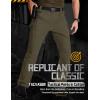 imageTACVASEN Mens Tactical Cargo Pants Cotton 9 Pockets Work Pants Stretch Hiking Pants Lightweight Outdoor Workout PantGreen