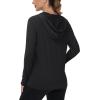 imageTACVASEN Womens Sun Hoodies Lightweight Jacket for Women Zip Up UPF 50 UV Shirt Long SleevesBlack