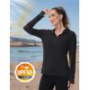 imageTACVASEN Womens Sun Hoodies Lightweight Jacket for Women Zip Up UPF 50 UV Shirt Long SleevesBlack