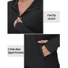 imageTACVASEN Womens Sun Hoodies Lightweight Jacket for Women Zip Up UPF 50 UV Shirt Long SleevesBlack