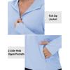 imageTACVASEN Womens Sun Hoodies Lightweight Jacket for Women Zip Up UPF 50 UV Shirt Long SleevesBlue