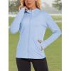 imageTACVASEN Womens Sun Hoodies Lightweight Jacket for Women Zip Up UPF 50 UV Shirt Long SleevesBlue