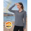 imageTACVASEN Womens Sun Hoodies Lightweight Jacket for Women Zip Up UPF 50 UV Shirt Long SleevesDark Gray