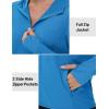 imageTACVASEN Womens Sun Hoodies Lightweight Jacket for Women Zip Up UPF 50 UV Shirt Long SleevesGreen Blue