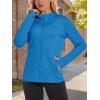 imageTACVASEN Womens Sun Hoodies Lightweight Jacket for Women Zip Up UPF 50 UV Shirt Long SleevesGreen Blue