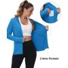imageTACVASEN Womens Sun Hoodies Lightweight Jacket for Women Zip Up UPF 50 UV Shirt Long SleevesGreen Blue