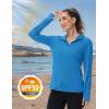 imageTACVASEN Womens Sun Hoodies Lightweight Jacket for Women Zip Up UPF 50 UV Shirt Long SleevesGreen Blue