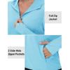 imageTACVASEN Womens Sun Hoodies Lightweight Jacket for Women Zip Up UPF 50 UV Shirt Long SleevesLight Blue