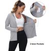 imageTACVASEN Womens Sun Hoodies Lightweight Jacket for Women Zip Up UPF 50 UV Shirt Long SleevesLight Grey
