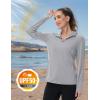 imageTACVASEN Womens Sun Hoodies Lightweight Jacket for Women Zip Up UPF 50 UV Shirt Long SleevesLight Grey