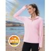 imageTACVASEN Womens Sun Hoodies Lightweight Jacket for Women Zip Up UPF 50 UV Shirt Long SleevesLight Pink