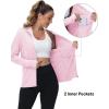 imageTACVASEN Womens Sun Hoodies Lightweight Jacket for Women Zip Up UPF 50 UV Shirt Long SleevesLight Pink