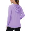 imageTACVASEN Womens Sun Hoodies Lightweight Jacket for Women Zip Up UPF 50 UV Shirt Long SleevesLight Purple
