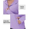 imageTACVASEN Womens Sun Hoodies Lightweight Jacket for Women Zip Up UPF 50 UV Shirt Long SleevesLight Purple