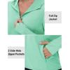 imageTACVASEN Womens Sun Hoodies Lightweight Jacket for Women Zip Up UPF 50 UV Shirt Long SleevesMint Green