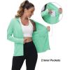 imageTACVASEN Womens Sun Hoodies Lightweight Jacket for Women Zip Up UPF 50 UV Shirt Long SleevesMint Green