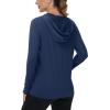 imageTACVASEN Womens Sun Hoodies Lightweight Jacket for Women Zip Up UPF 50 UV Shirt Long SleevesNavy