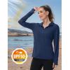 imageTACVASEN Womens Sun Hoodies Lightweight Jacket for Women Zip Up UPF 50 UV Shirt Long SleevesNavy