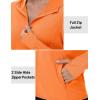 imageTACVASEN Womens Sun Hoodies Lightweight Jacket for Women Zip Up UPF 50 UV Shirt Long SleevesOrange