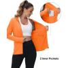 imageTACVASEN Womens Sun Hoodies Lightweight Jacket for Women Zip Up UPF 50 UV Shirt Long SleevesOrange