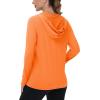 imageTACVASEN Womens Sun Hoodies Lightweight Jacket for Women Zip Up UPF 50 UV Shirt Long SleevesOrange